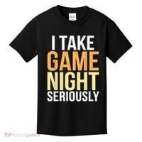 I Take Game Night Seriously Board Game Kids T-Shirt thumb 0