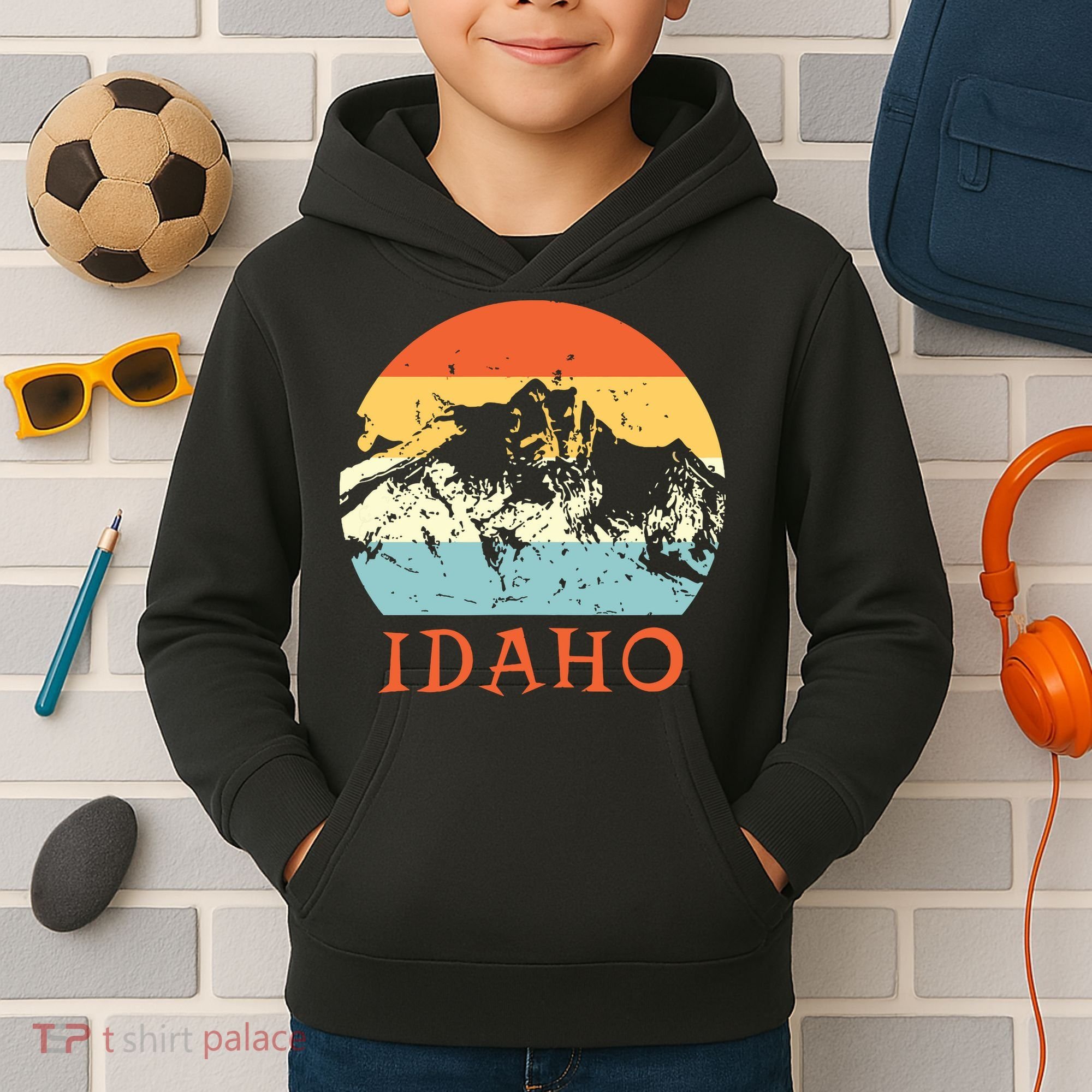Idaho The Gem State Idaho Kids Hoodie