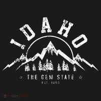 Idaho The Gem State Est 1890 Vintage Mountains T-Shirt thumb 7
