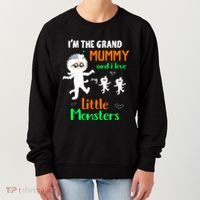 IM The Grand Mummy And I Love My Little Monsters Grandma Gift Women's Sweatshirt thumb 0
