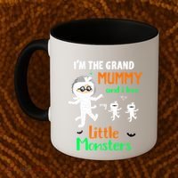 IM The Grand Mummy And I Love My Little Monsters Grandma Gift Coffee Mug thumb 2