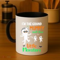 IM The Grand Mummy And I Love My Little Monsters Grandma Gift Coffee Mug thumb 4