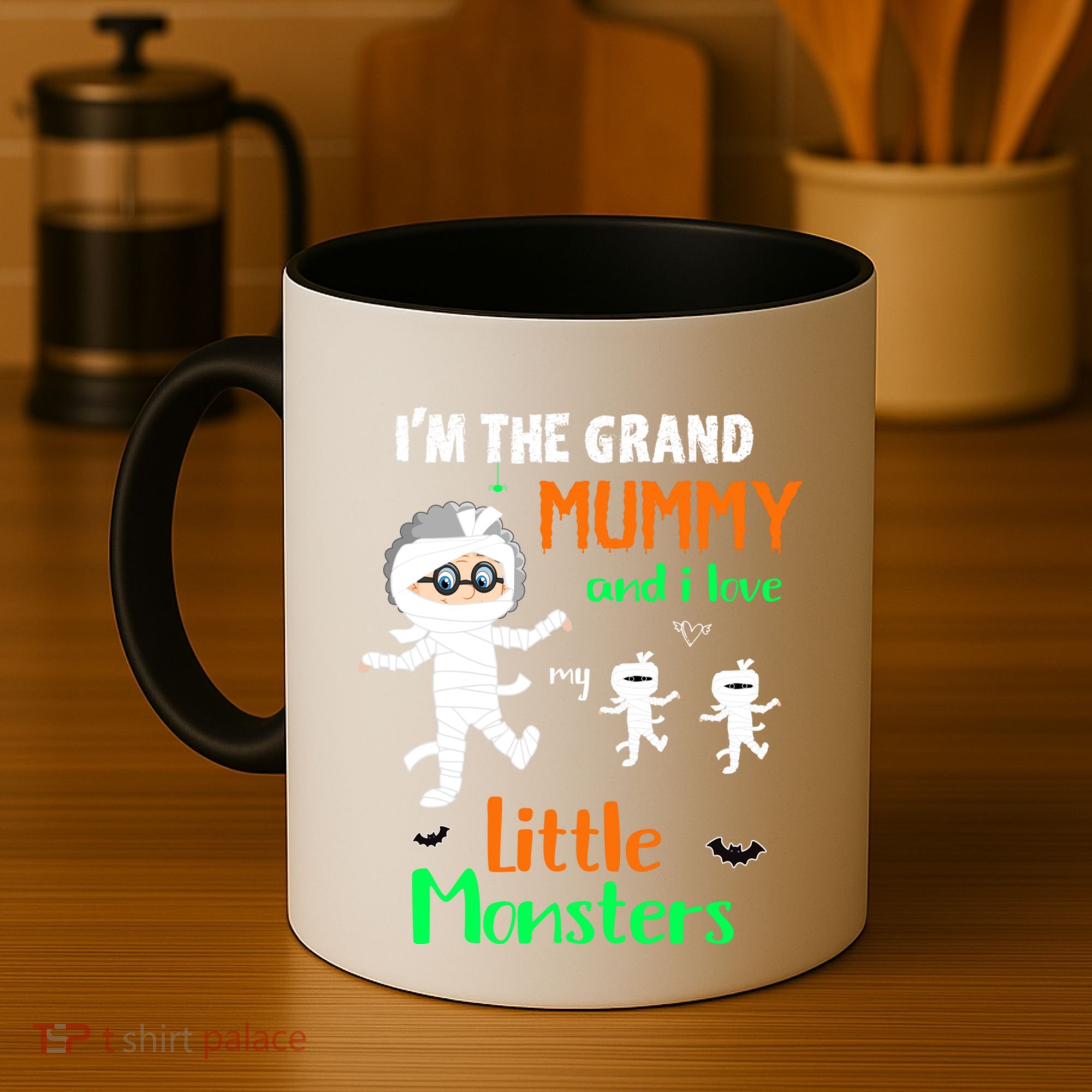 IM The Grand Mummy And I Love My Little Monsters Grandma Gift Coffee Mug