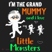 IM The Grand Mummy And I Love My Little Monsters Grandma Gift Hat thumb 2