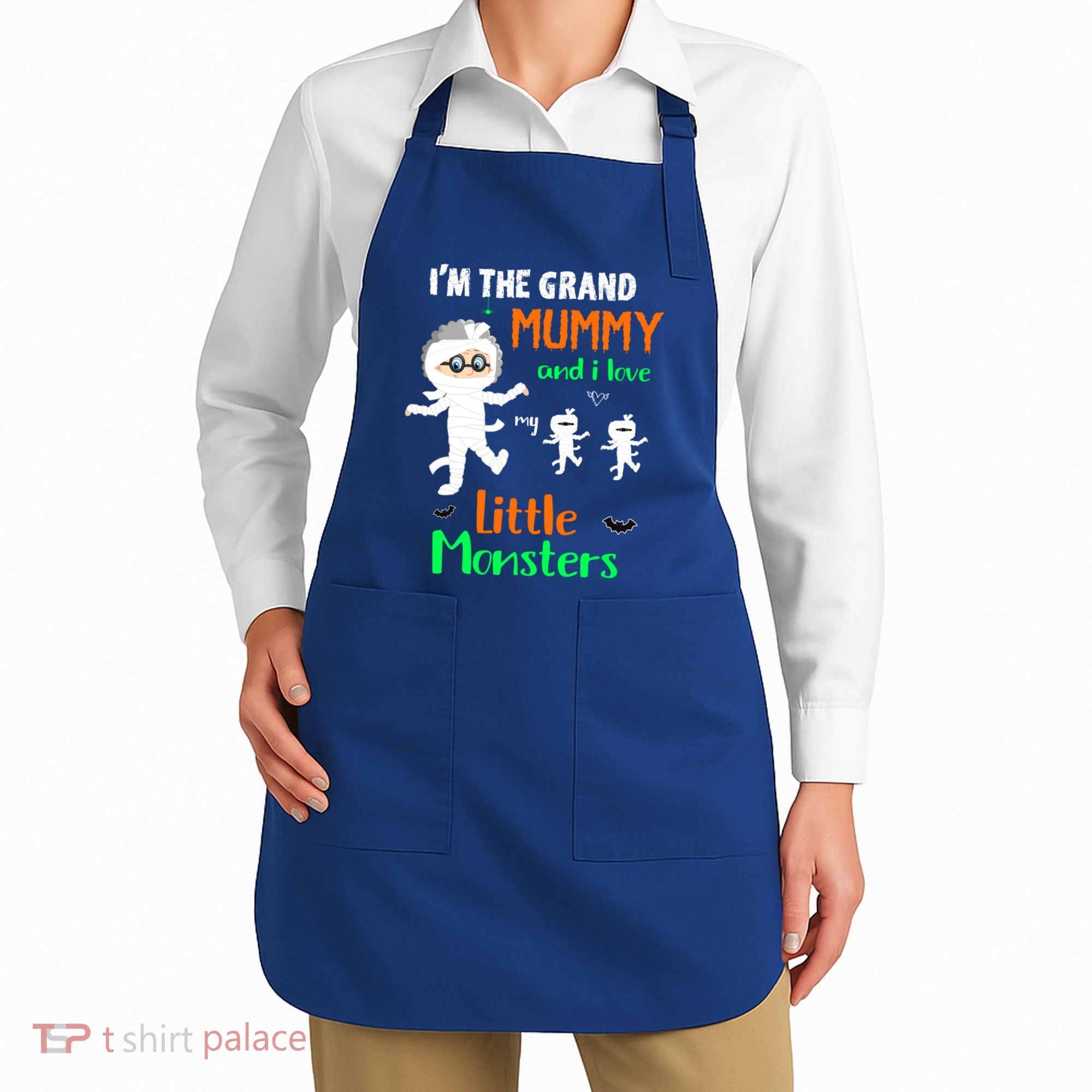 IM The Grand Mummy And I Love My Little Monsters Grandma Gift Apron