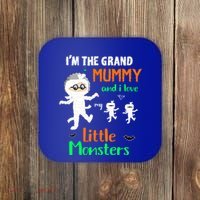 IM The Grand Mummy And I Love My Little Monsters Grandma Gift Coaster thumb 0