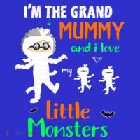 IM The Grand Mummy And I Love My Little Monsters Grandma Gift Polo thumb 2