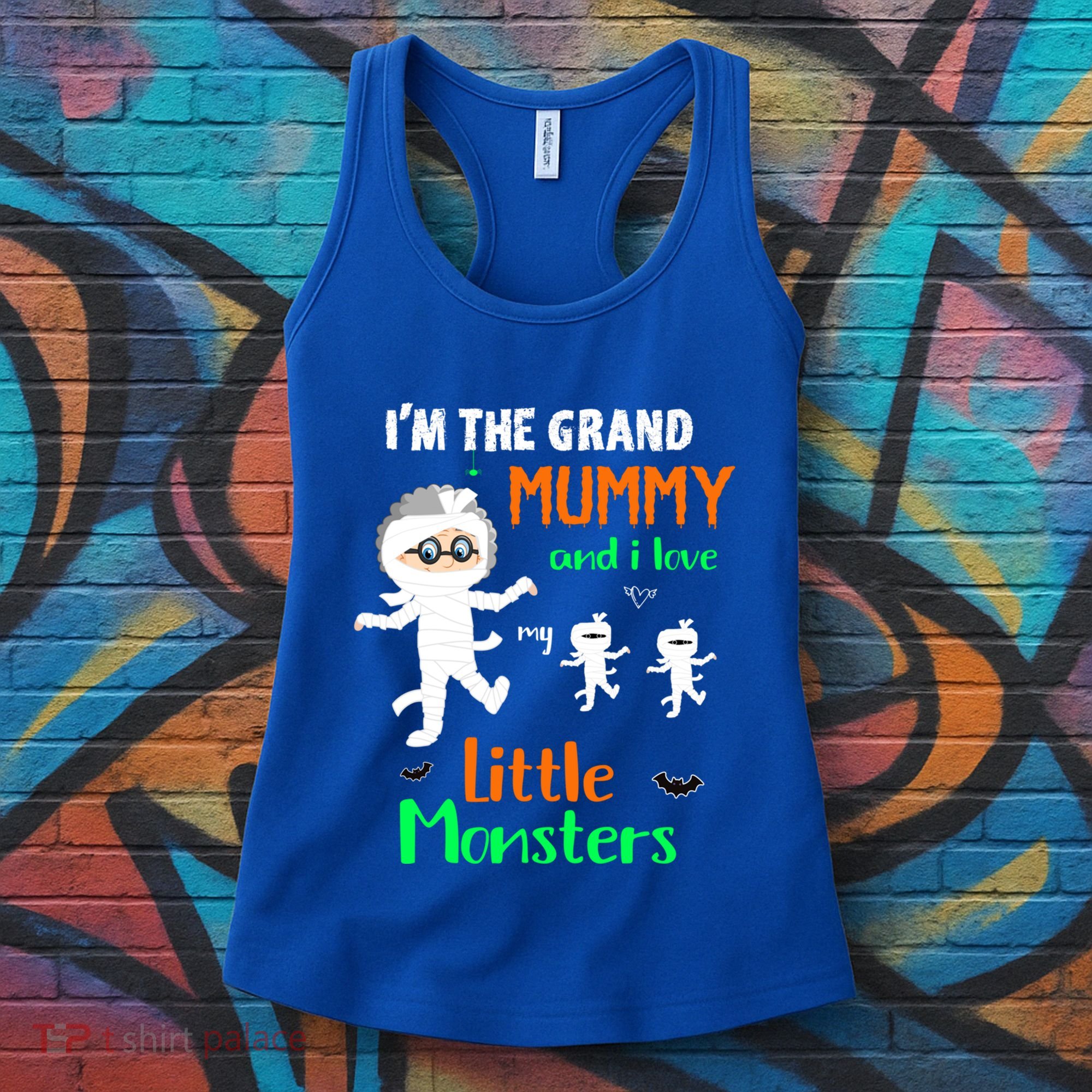IM The Grand Mummy And I Love My Little Monsters Grandma Gift Women's Tank Top