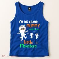 IM The Grand Mummy And I Love My Little Monsters Grandma Gift Tank Top thumb 2