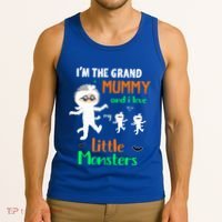 IM The Grand Mummy And I Love My Little Monsters Grandma Gift Tank Top thumb 3