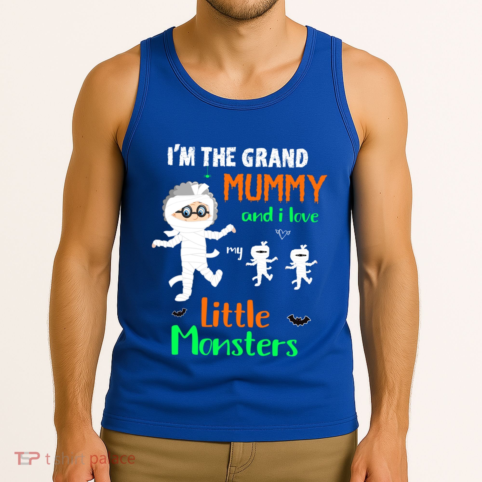IM The Grand Mummy And I Love My Little Monsters Grandma Gift Tank Top