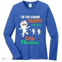 IM The Grand Mummy And I Love My Little Monsters Grandma Gift Women's Long Sleeve Shirt thumb 0
