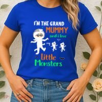 IM The Grand Mummy And I Love My Little Monsters Grandma Gift Women's T-Shirt thumb 2