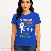 IM The Grand Mummy And I Love My Little Monsters Grandma Gift Women's T-Shirt thumb 4