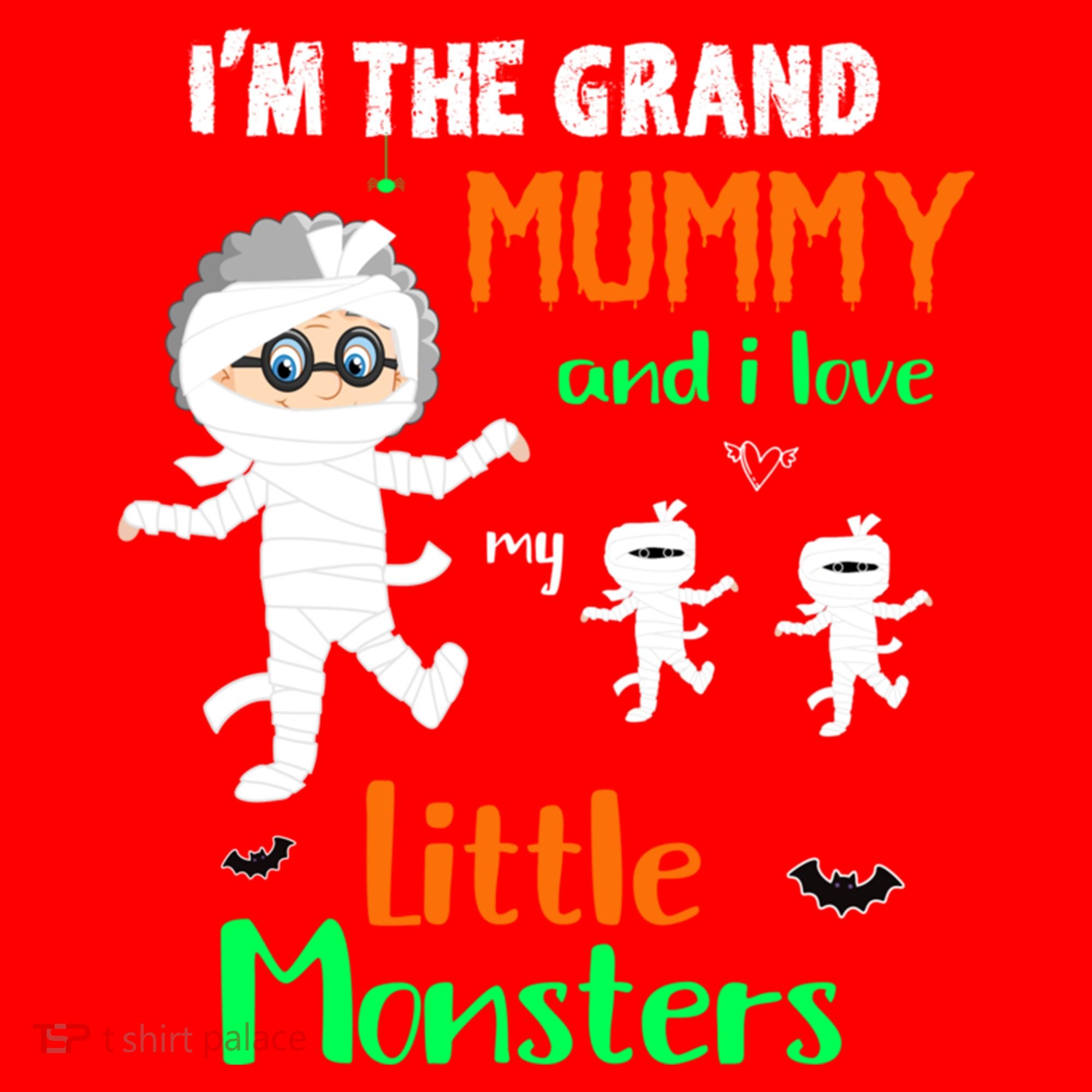 IM The Grand Mummy And I Love My Little Monsters Grandma Gift Santa Hat