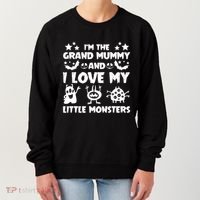 IM The Grand Mummy And I Love My Monsters Grandma Gift Idea Gift Women's Sweatshirt thumb 0
