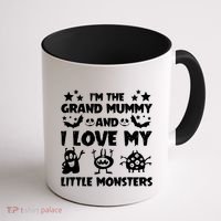 IM The Grand Mummy And I Love My Monsters Grandma Gift Idea Gift Coffee Mug thumb 1