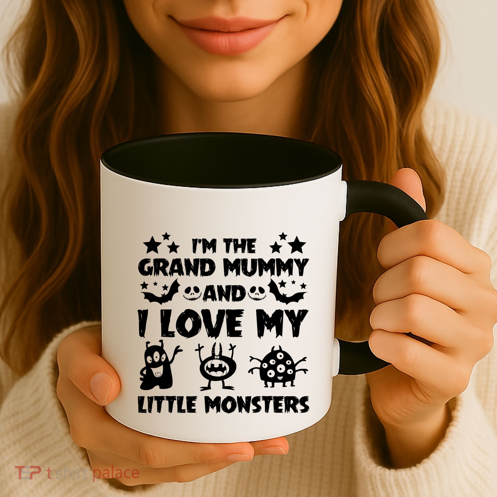 IM The Grand Mummy And I Love My Monsters Grandma Gift Idea Gift Coffee Mug