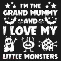 IM The Grand Mummy And I Love My Monsters Grandma Gift Idea Gift Pajama Set thumb 2