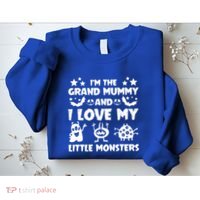 IM The Grand Mummy And I Love My Monsters Grandma Gift Idea Gift Sweatshirt thumb 2