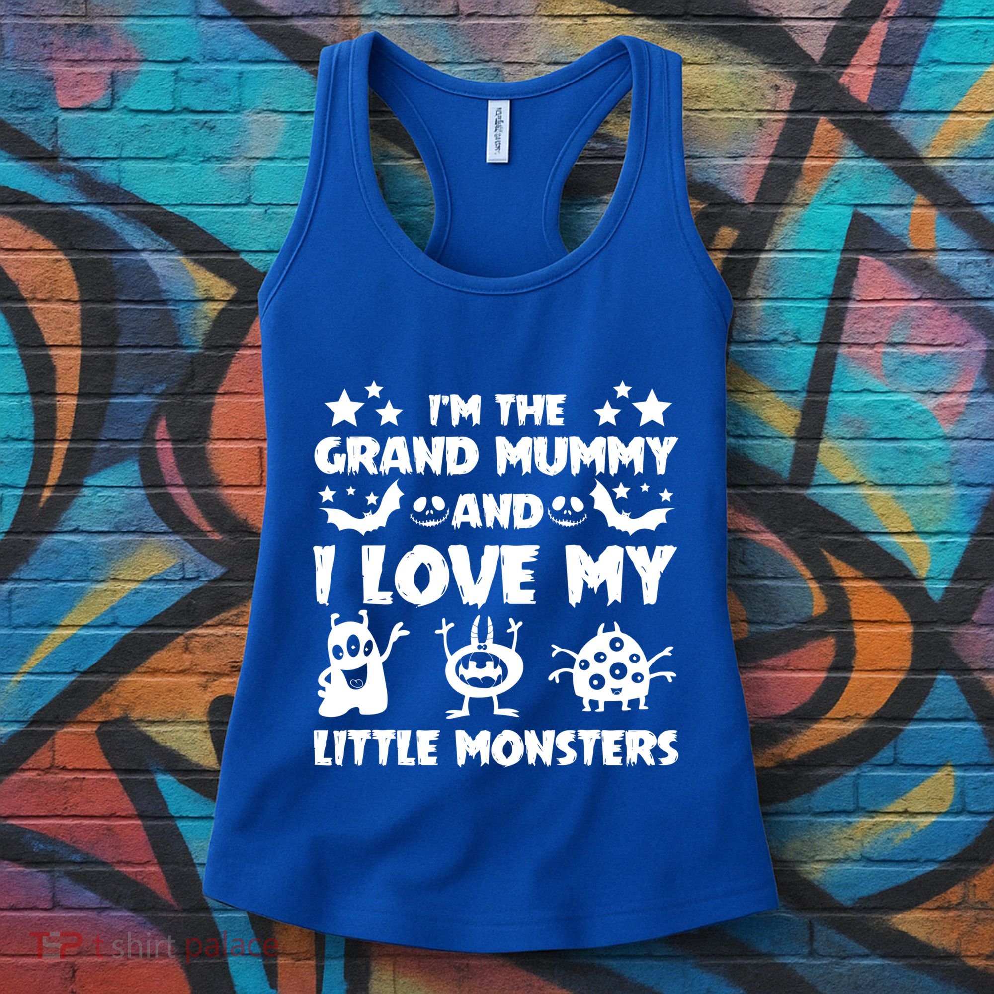 IM The Grand Mummy And I Love My Monsters Grandma Gift Idea Gift Women's Tank Top