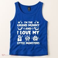 IM The Grand Mummy And I Love My Monsters Grandma Gift Idea Gift Tank Top thumb 2
