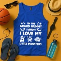IM The Grand Mummy And I Love My Monsters Grandma Gift Idea Gift Tank Top thumb 4