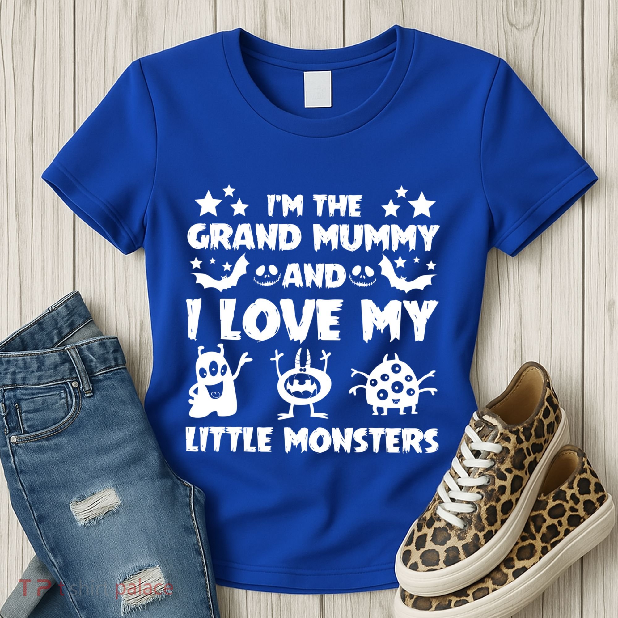 IM The Grand Mummy And I Love My Monsters Grandma Gift Idea Gift Women's T-Shirt