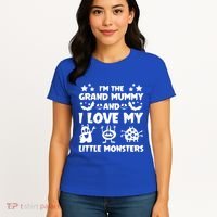 IM The Grand Mummy And I Love My Monsters Grandma Gift Idea Gift Women's T-Shirt thumb 4
