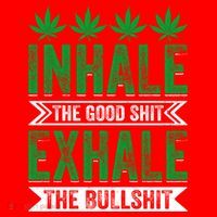 Inhale The Good Shit Exhale Bullshit Cannabis Weed Marijuana Gift Santa Hat thumb 1