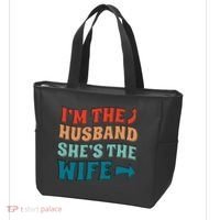I'm The Husband She's The Wife Funny Tote Bag thumb 3