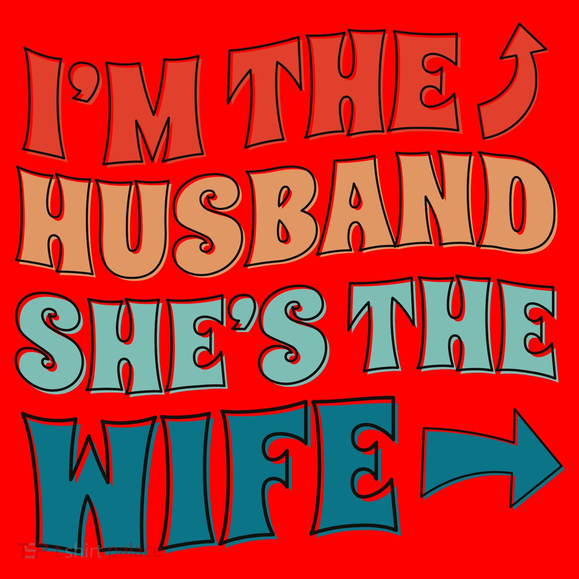 I'm The Husband She's The Wife Funny Santa Hat
