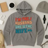I'm The Husband She's The Wife Funny Hoodie thumb 3
