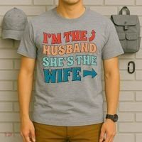 I'm The Husband She's The Wife Funny T-Shirt thumb 6