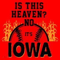 Is This Heaven No It's Iowa Baseball Santa Hat thumb 1