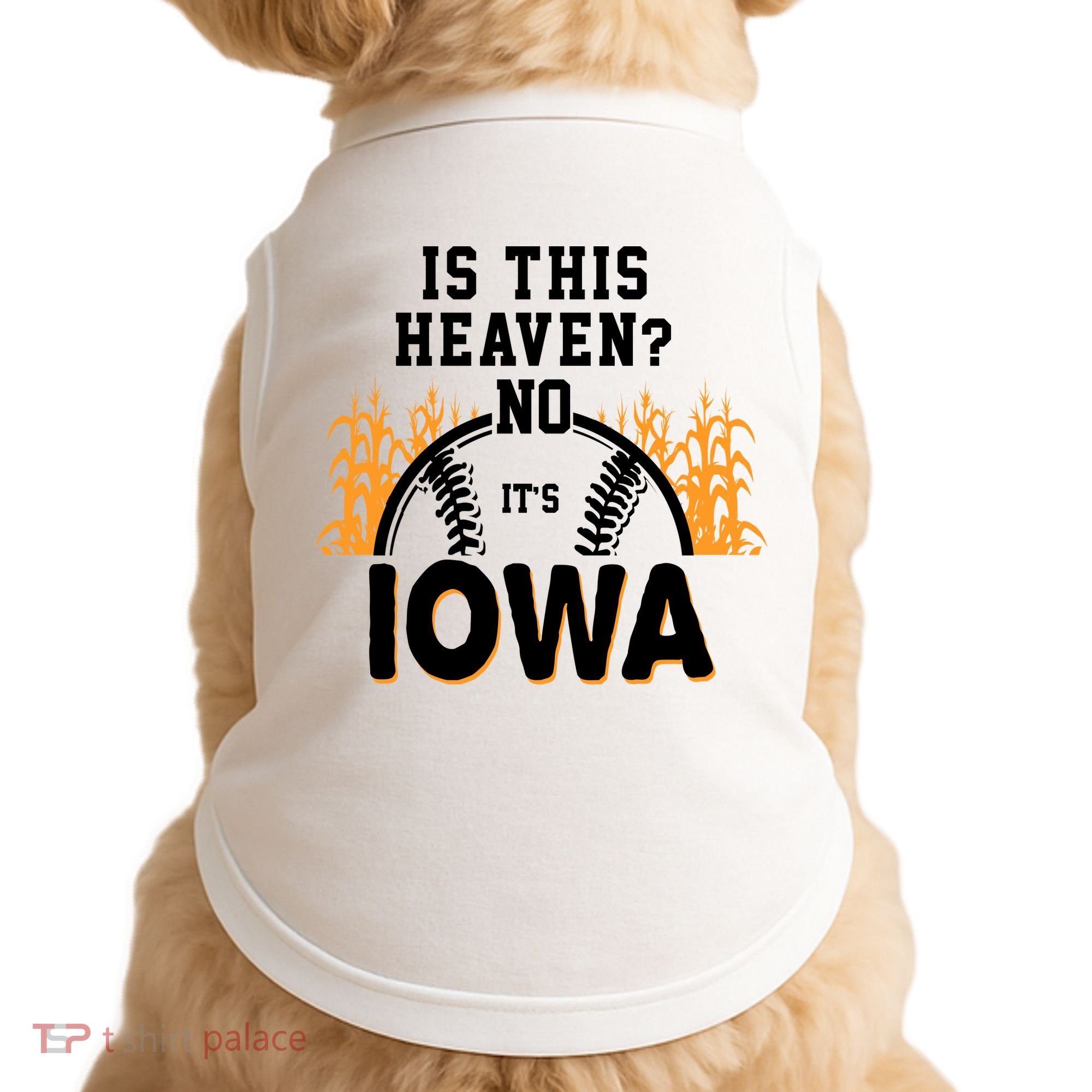 Is This Heaven No It's Iowa Baseball Doggie Tank