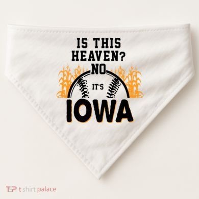 Is This Heaven No It's Iowa Baseball USA-Made Doggie Bandana