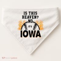 Is This Heaven No It's Iowa Baseball USA-Made Doggie Bandana thumb 0