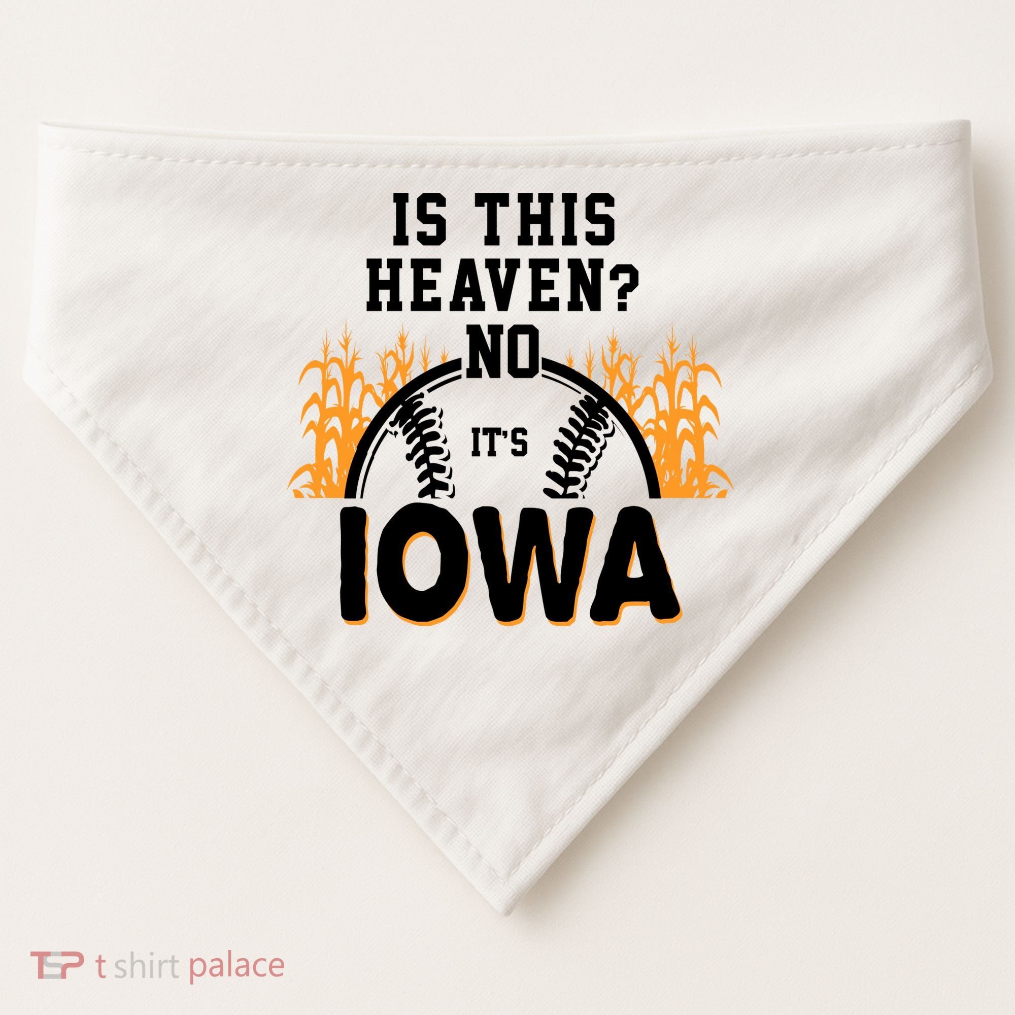 Is This Heaven No It's Iowa Baseball USA-Made Doggie Bandana