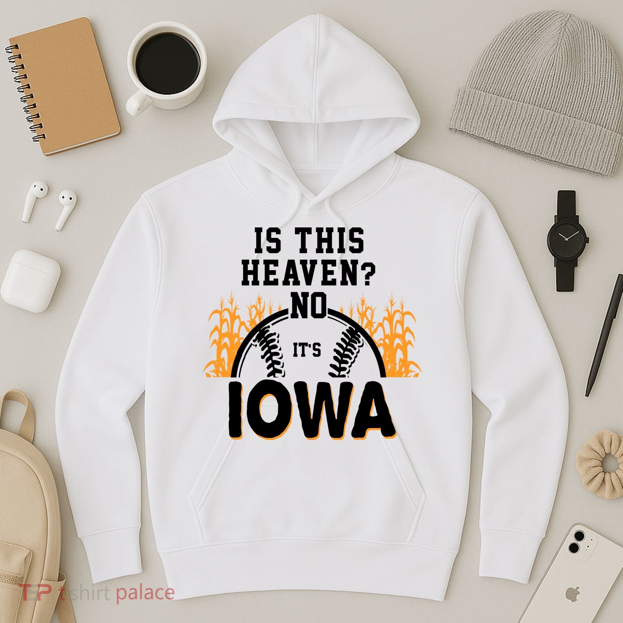 Is This Heaven No It's Iowa Baseball Hoodie