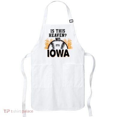 Is This Heaven No It's Iowa Baseball Apron