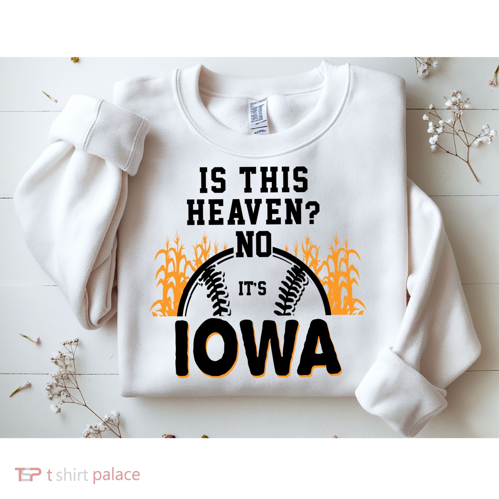 Is This Heaven No It's Iowa Baseball Sweatshirt