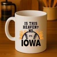 Is This Heaven No It's Iowa Baseball Coffee Mug thumb 4
