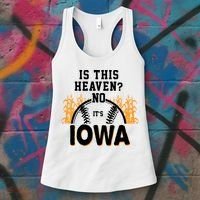 Is This Heaven No It's Iowa Baseball Women's Tank Top thumb 3