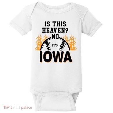 Is This Heaven No It's Iowa Baseball Baby Bodysuit