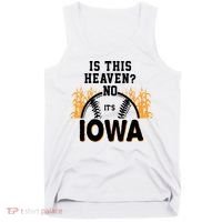 Is This Heaven No It's Iowa Baseball Tank Top thumb 0