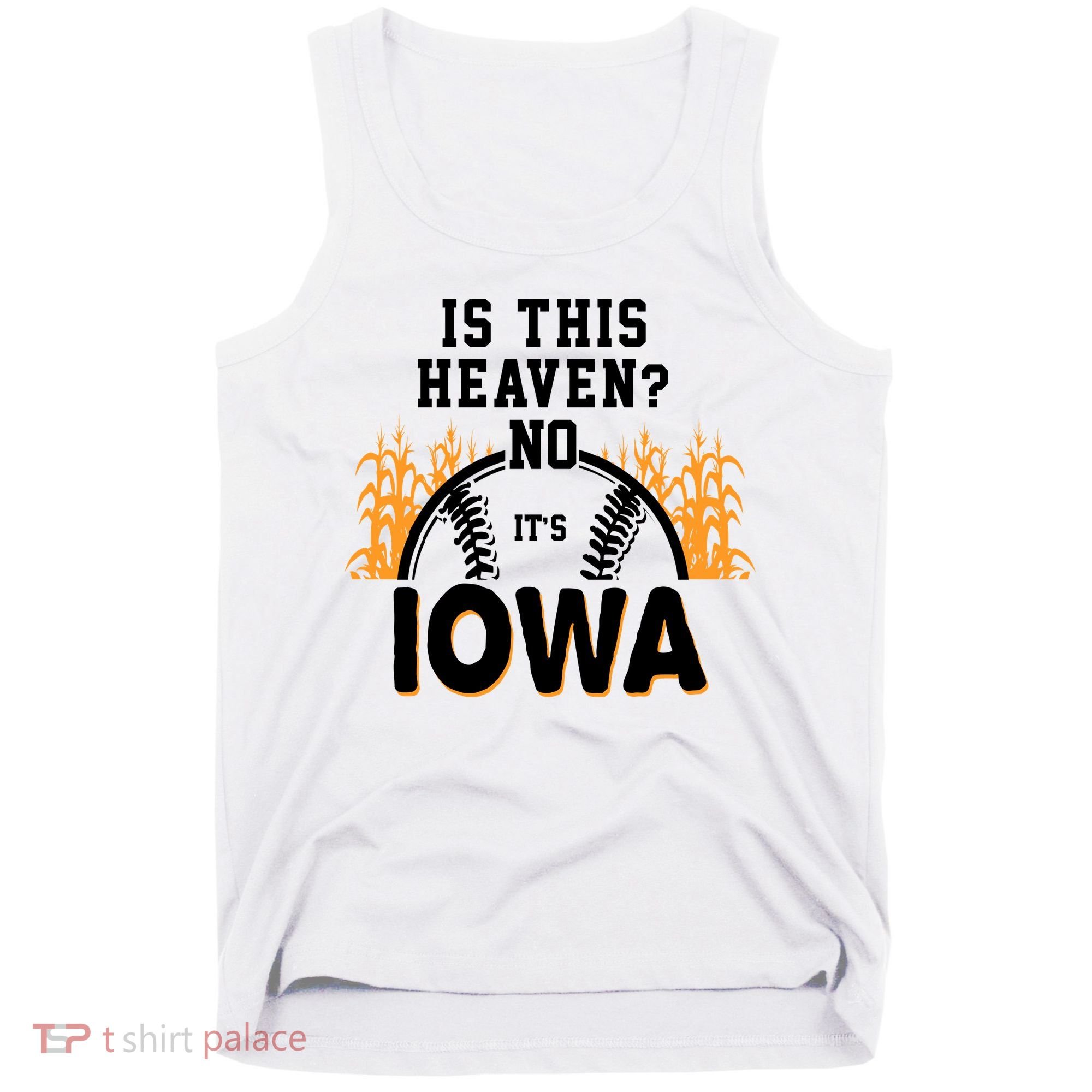 Is This Heaven No It's Iowa Baseball Tank Top