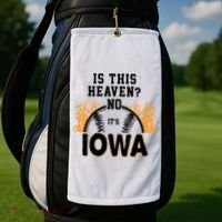 Is This Heaven No It's Iowa Baseball Golf Towel thumb 2