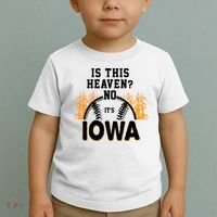Is This Heaven No It's Iowa Baseball Toddler T-Shirt thumb 2