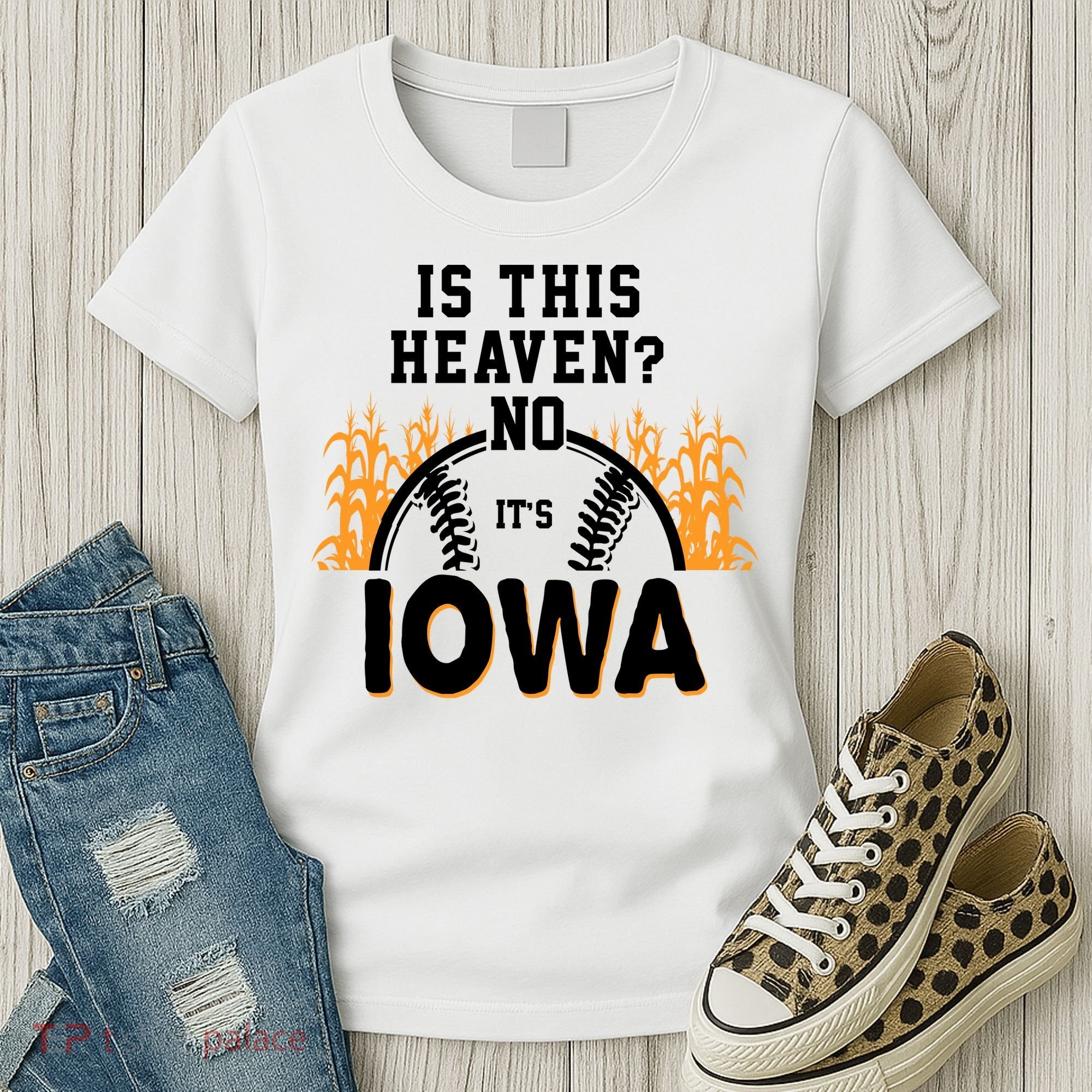 Is This Heaven No It's Iowa Baseball Women's T-Shirt
